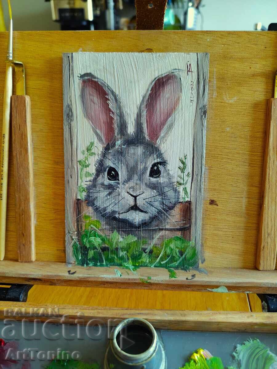 Ελαιογραφία - Κουνέλι - Αντώνης Ιορδάνωφ με τιμή 11.01 BGN | € 5.63