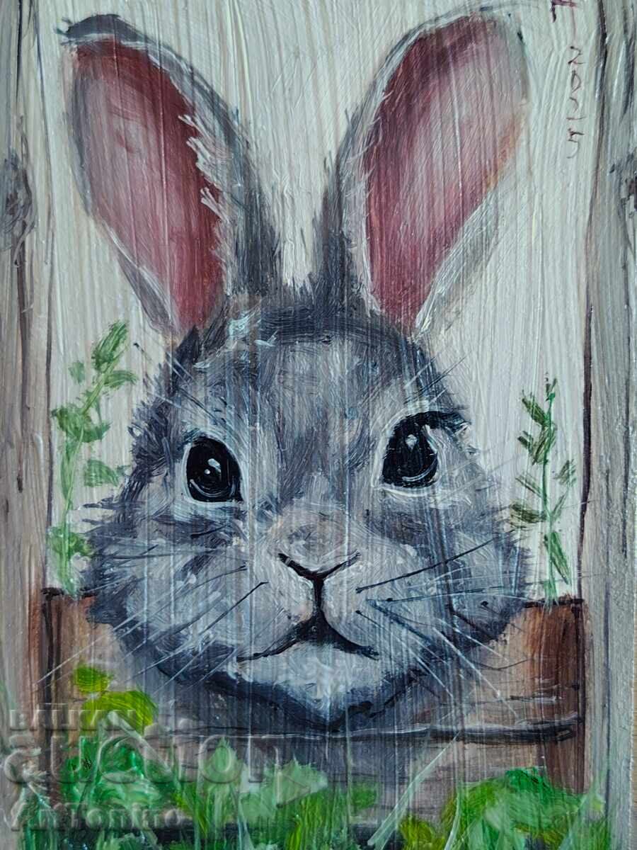 Ελαιογραφία - Κουνέλι - Αντώνης Ιορδάνωφ - 5