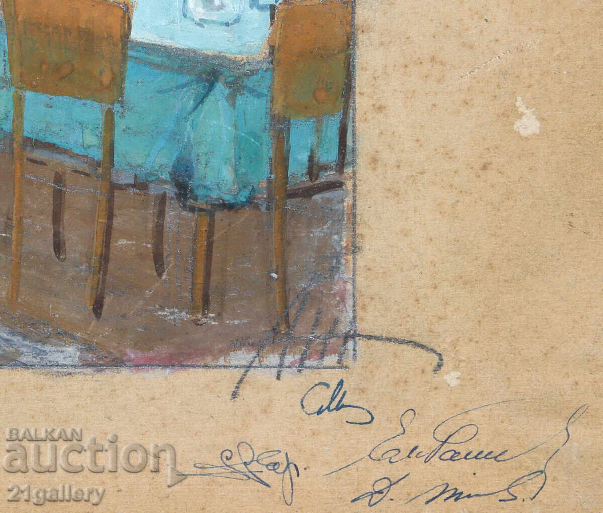 Old tempera painting, stage scenery - 5