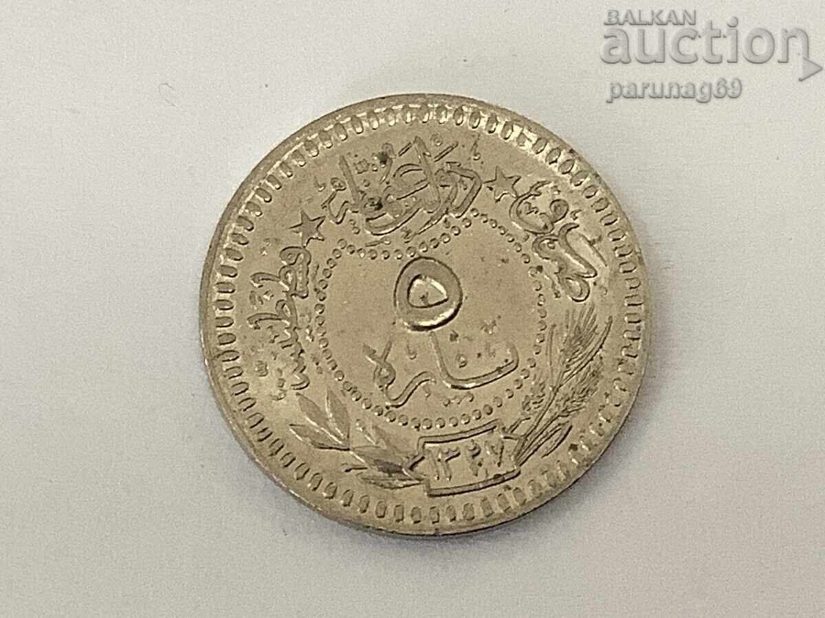 Ottoman Turkey 5 Para 1327 / 3 (1909) Year