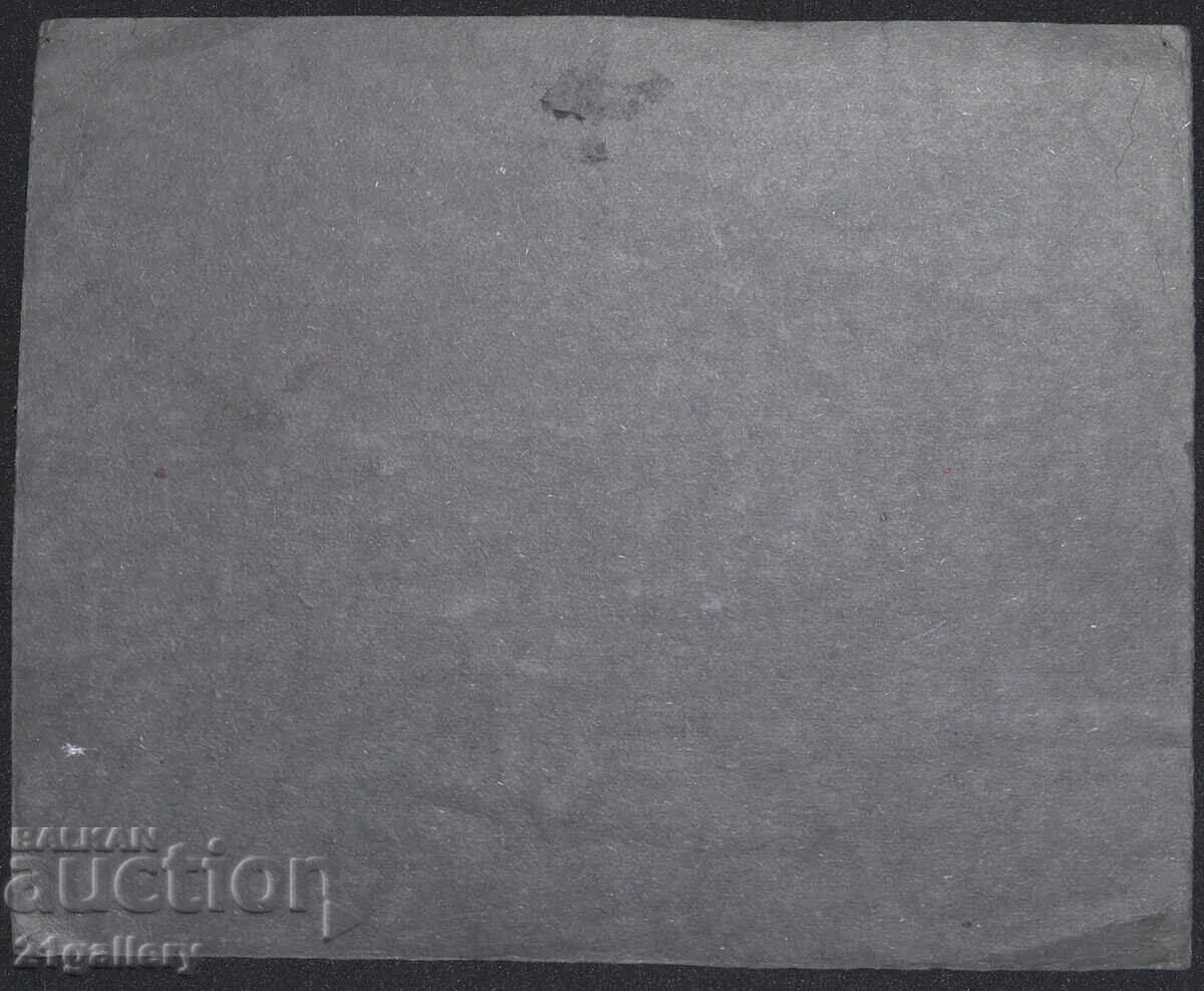 Old painting, tempera paints, Revival house interior - 5