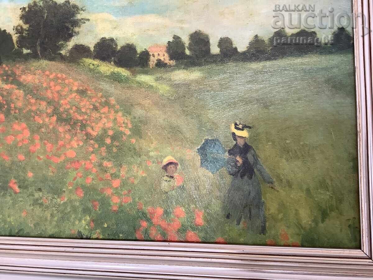 Auction  CLAUDE MONET PAINTING - REPRODUCTION Signed