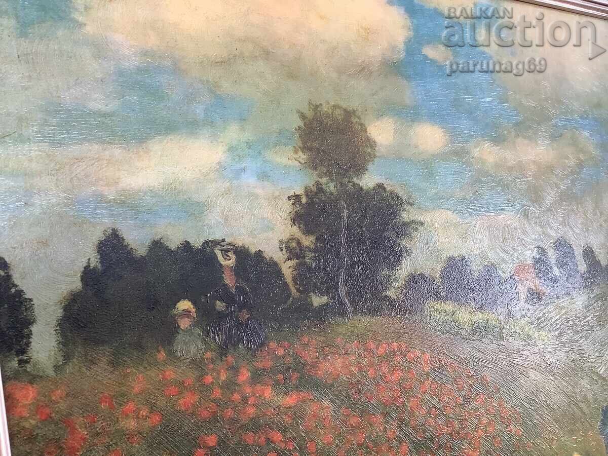 Delivery of CLAUDE MONET PAINTING - REPRODUCTION Signed