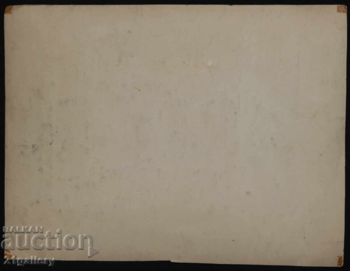 Стара картина темперни бои възрожденска къща двор - 6