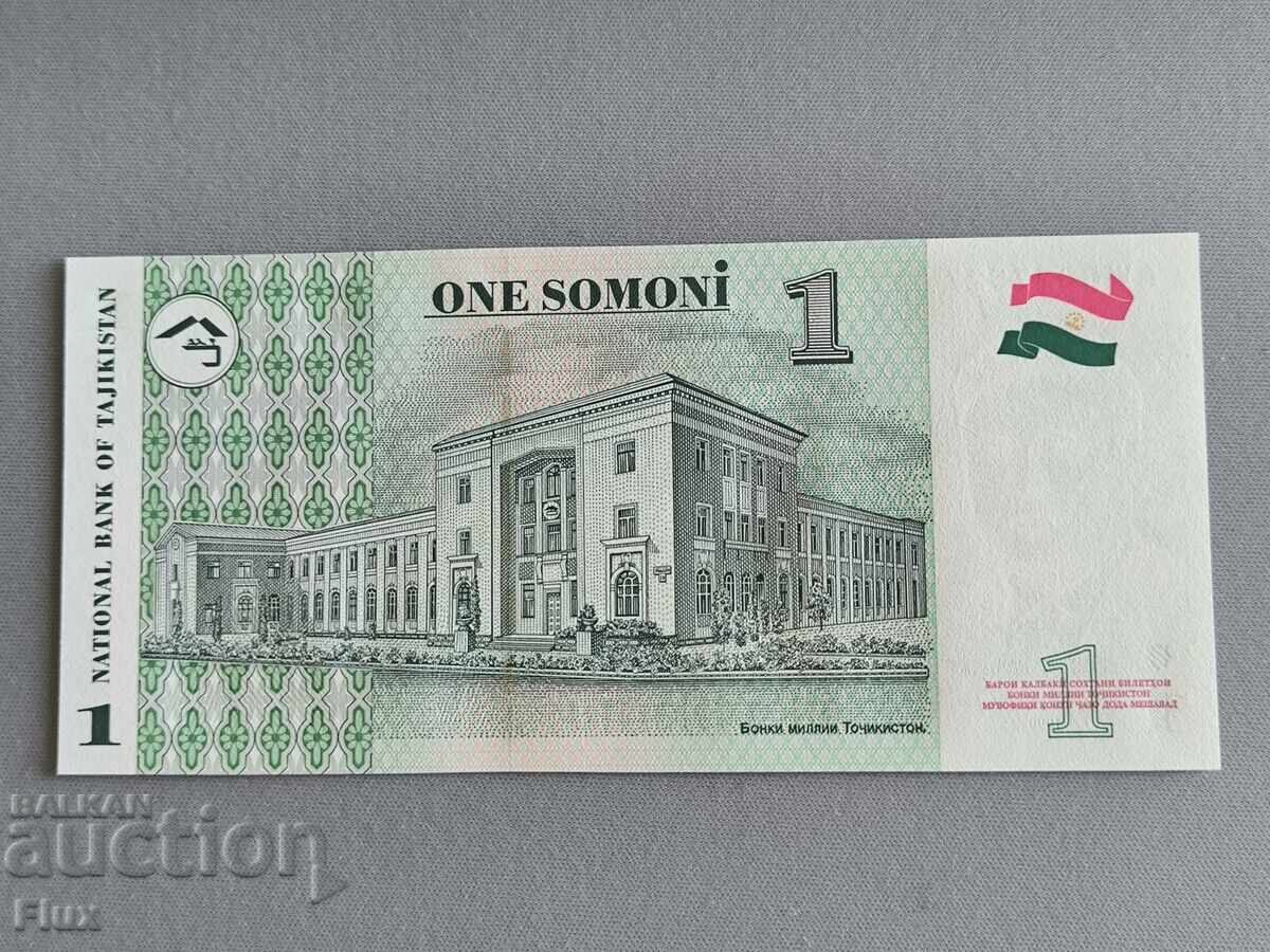 Banknote - Tajikistan - 1 somoni UNC | 1999 with price 4.75 BGN | € 2.43