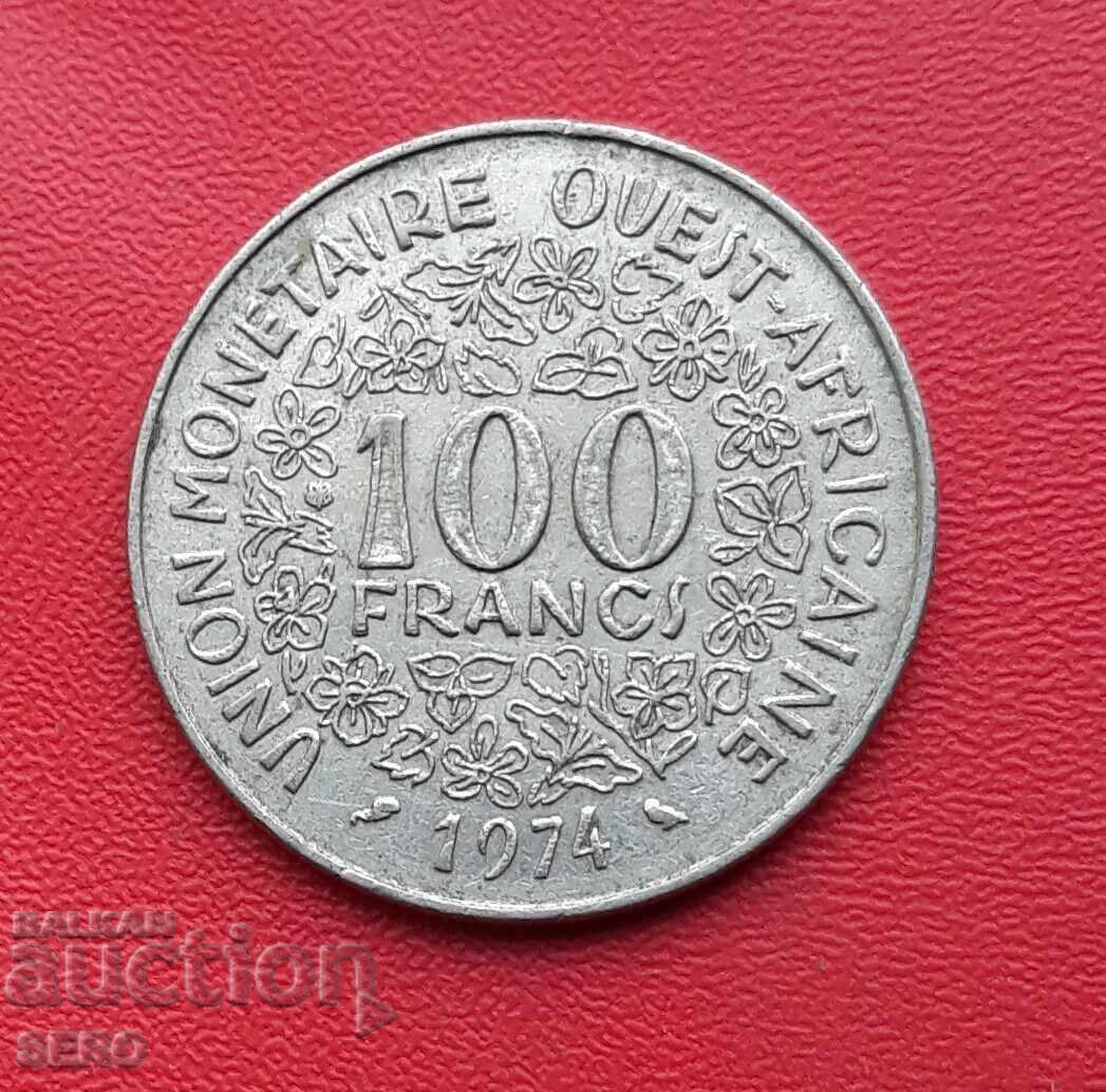 Africa de Vest Franceză - 100 franci 1974 Africa de Vest Franceză - 100 franci 1974