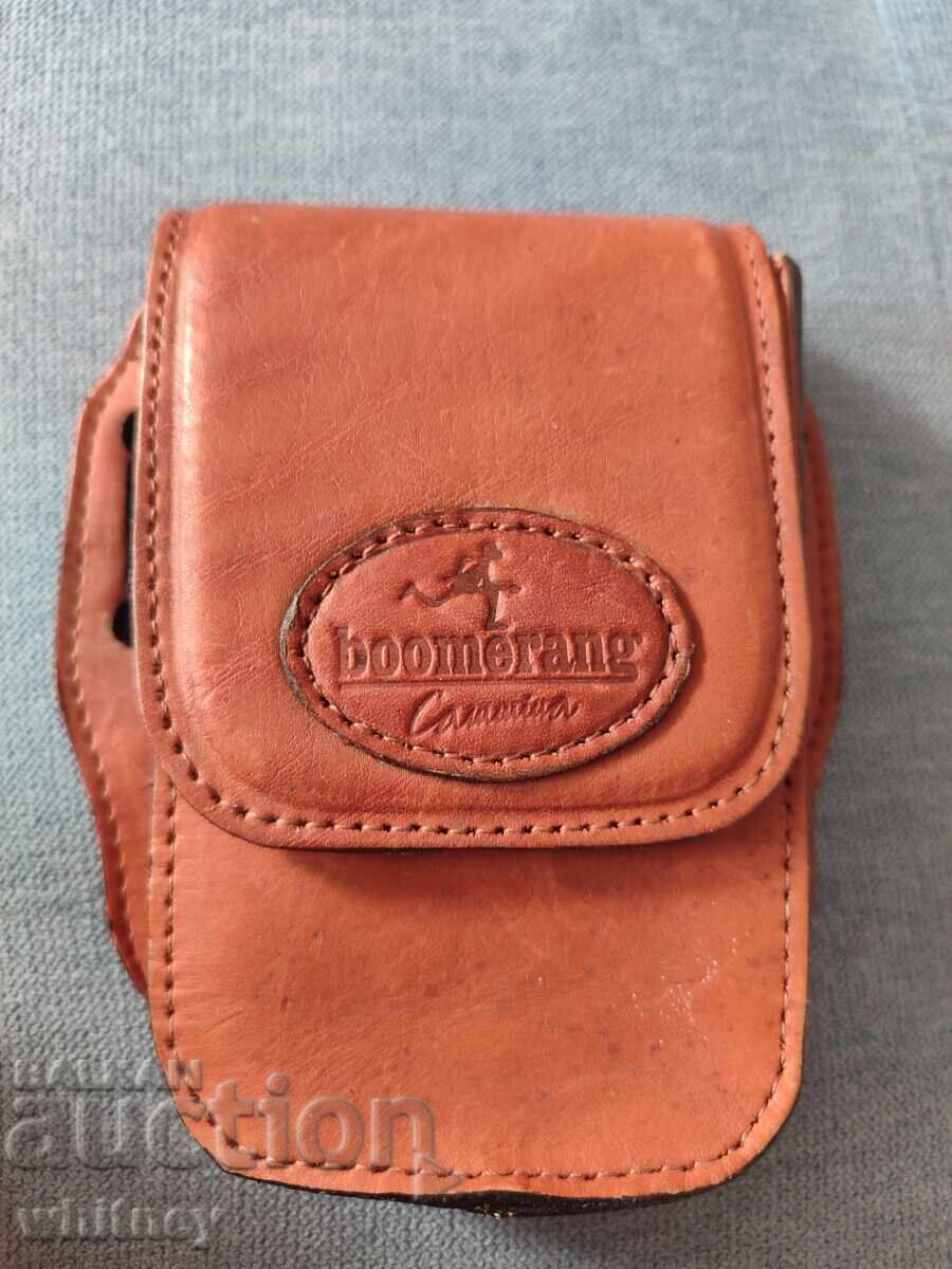 Италиански стар кожен калъф за колан