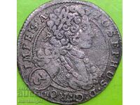Joseph I 3 Kreuzer 1709 Austria Boemia RDR - rar