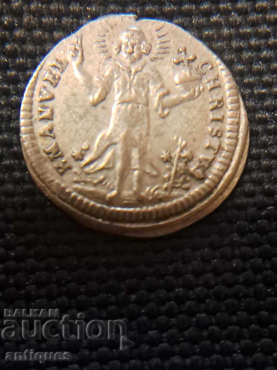 Ένα ασημένιο νόμισμα με τιμή 69.99 BGN | € 35.79