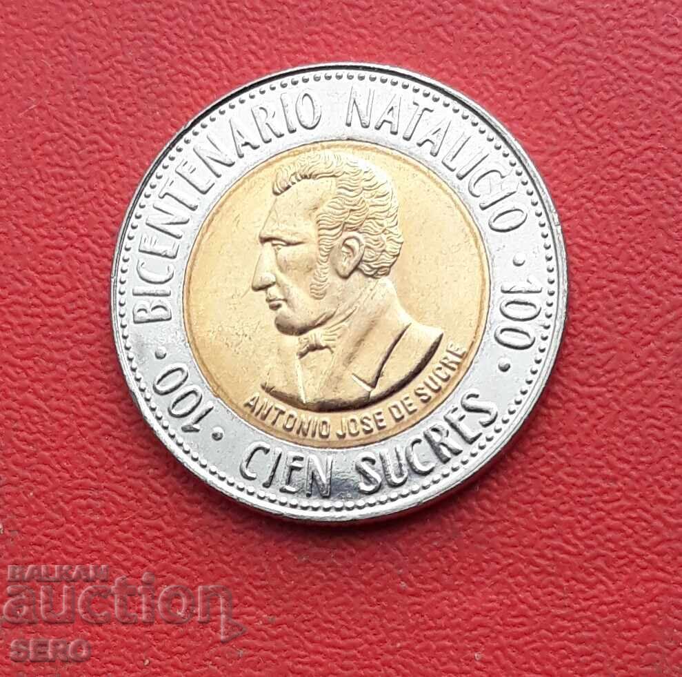 Ecuador-100 sucre 1995-ext. preserved