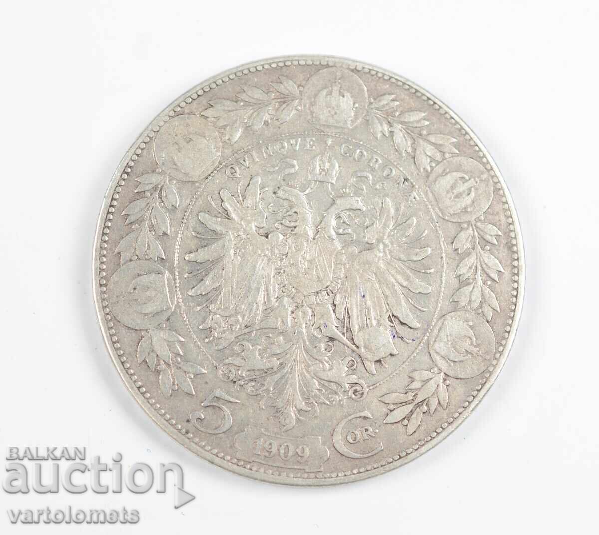 5 Kronen 1909 - Austria › Austro-Hungarian Krone