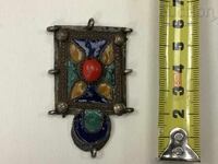 Antique Jewelry Metal Enamel Coral