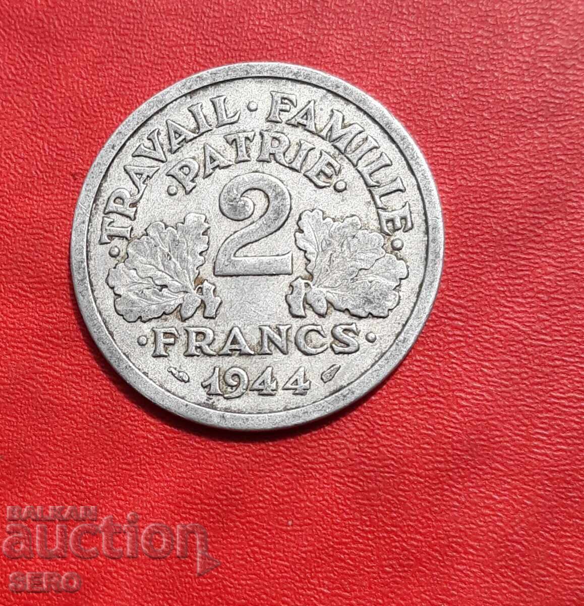 France/German occupation/-2 francs 1944