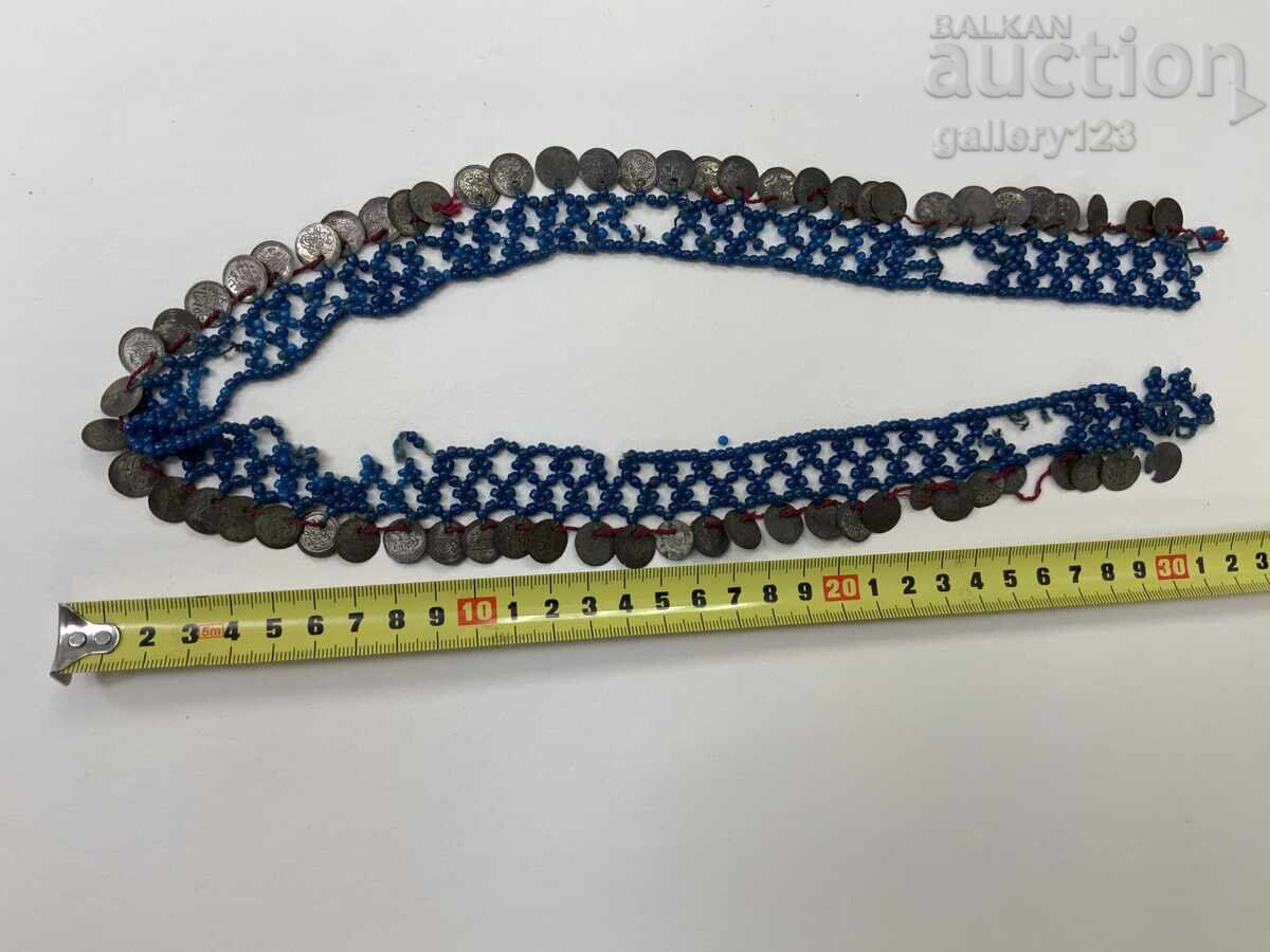 Revival-era jewelry necklace with akche coins and beads with price 78.00 BGN | € 39.88