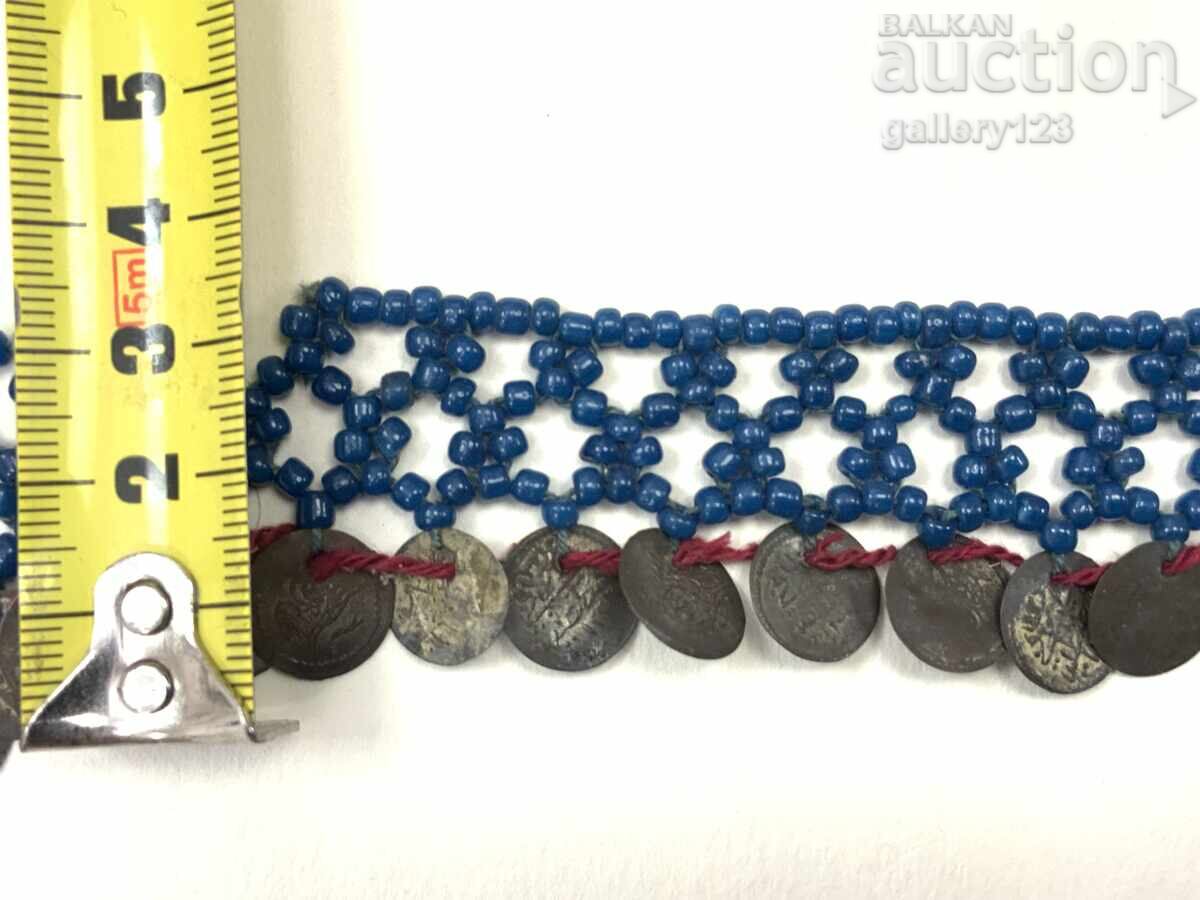 Revival-era jewelry necklace with akche coins and beads - 12