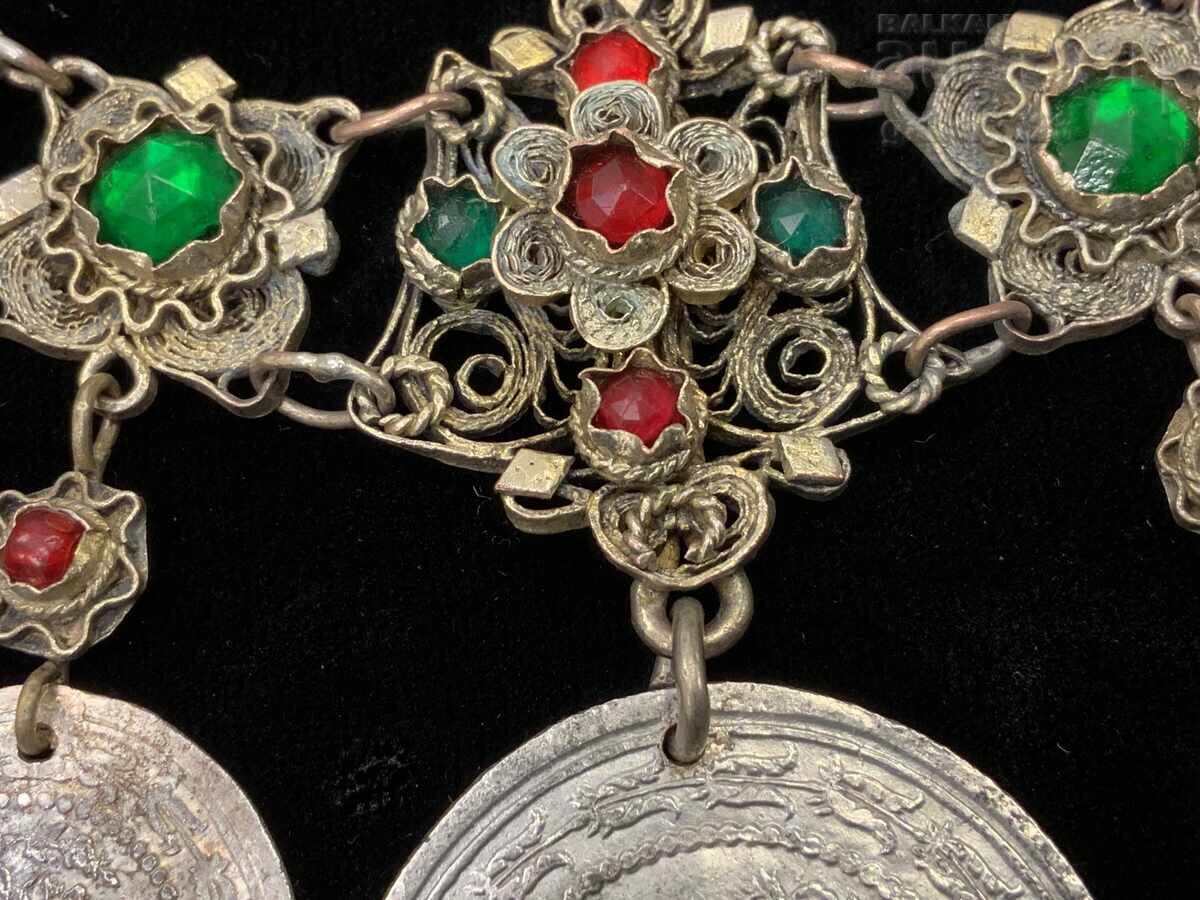 Bijuterie renascentistă filigran argint turcească monede colorate - 5 Bijuterie renascentistă filigran argint turcească monede colorate - 5