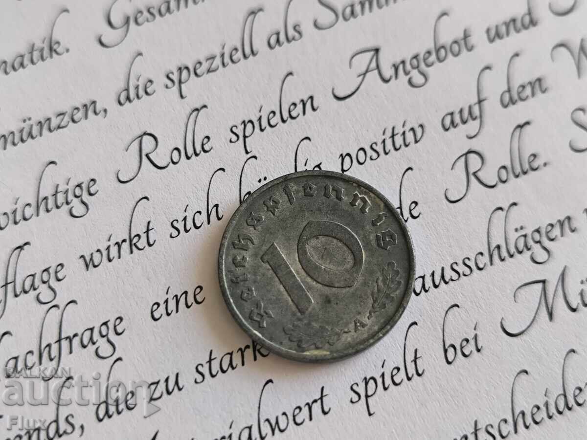 Τρίτο Ράιχ - Γερμανία - 10 πφένιχ | 1942; σειρά Α με τιμή 6.75 BGN | € 3.45