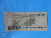 100000 kruzeĭro 1993 g. Βραζιλία
