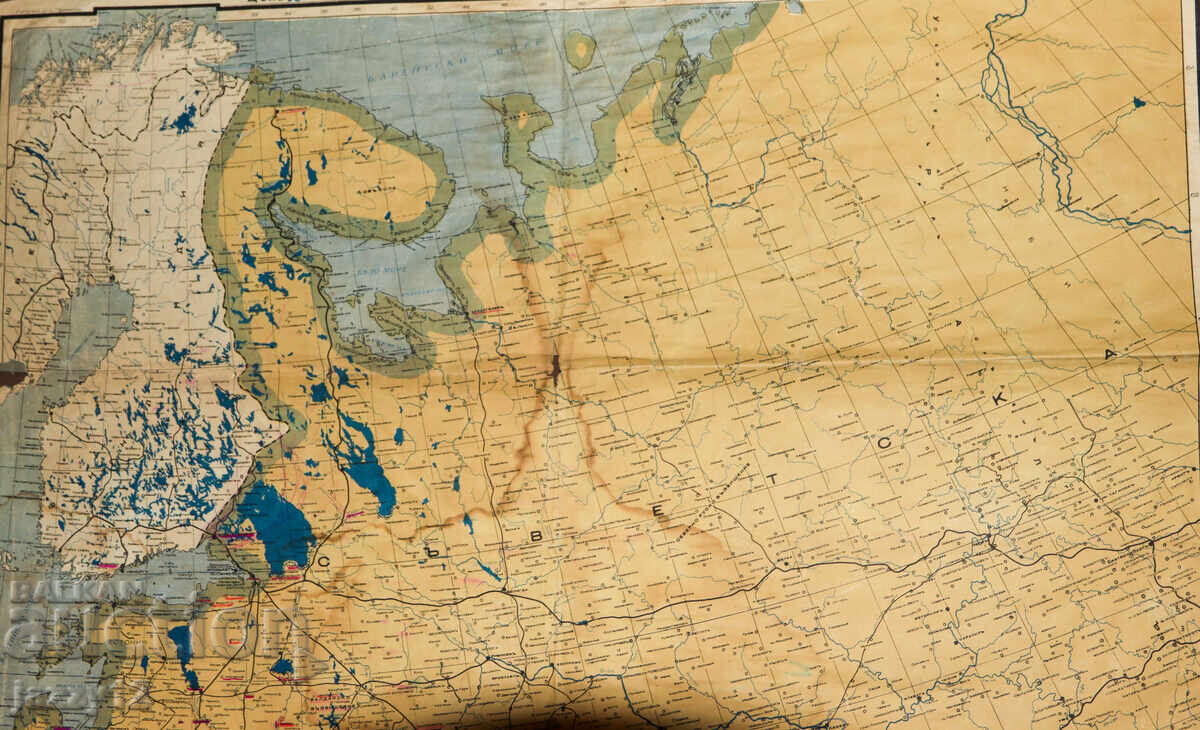 Παλαιός χάρτης Β' Παγκοσμίου Πολέμου Ανατολικό Μέτωπο - 6