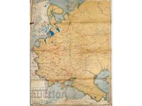 Hartă veche Al Doilea Război Mondial Frontul de Est