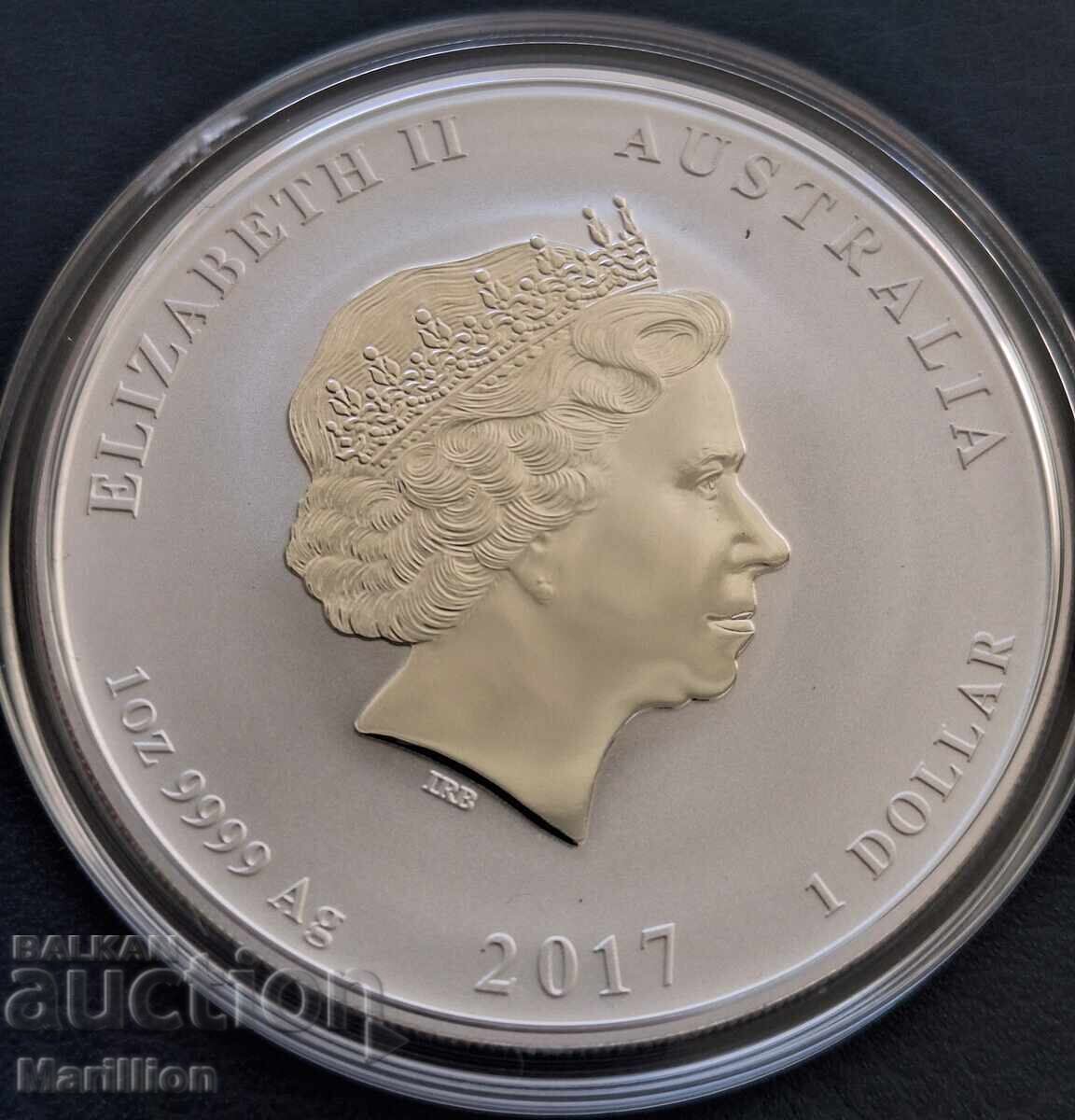 Доставка на 1 oz, Цветен лунар, Година на петела - 2017