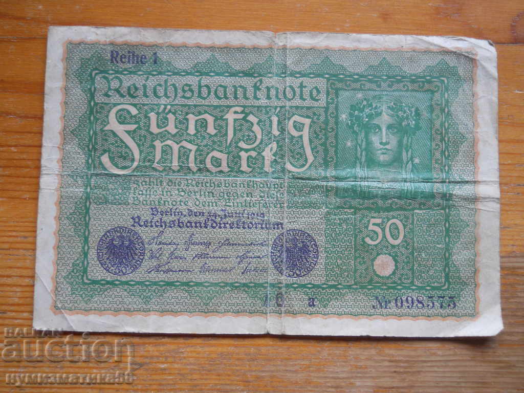 50 de mărci 1919 - Germania ( VG ) 50 de mărci 1919 - Germania ( VG )