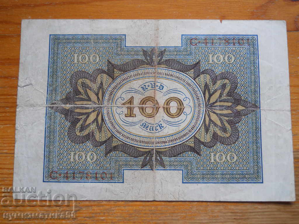 100 de mărci 1920 - Germania - Republica Weimar (VF) cu preț 3.00 BGN | € 1.53