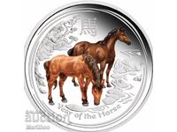 1 oz, Έγχρωμο σεληνιακό, Έτος του αλόγου 2014