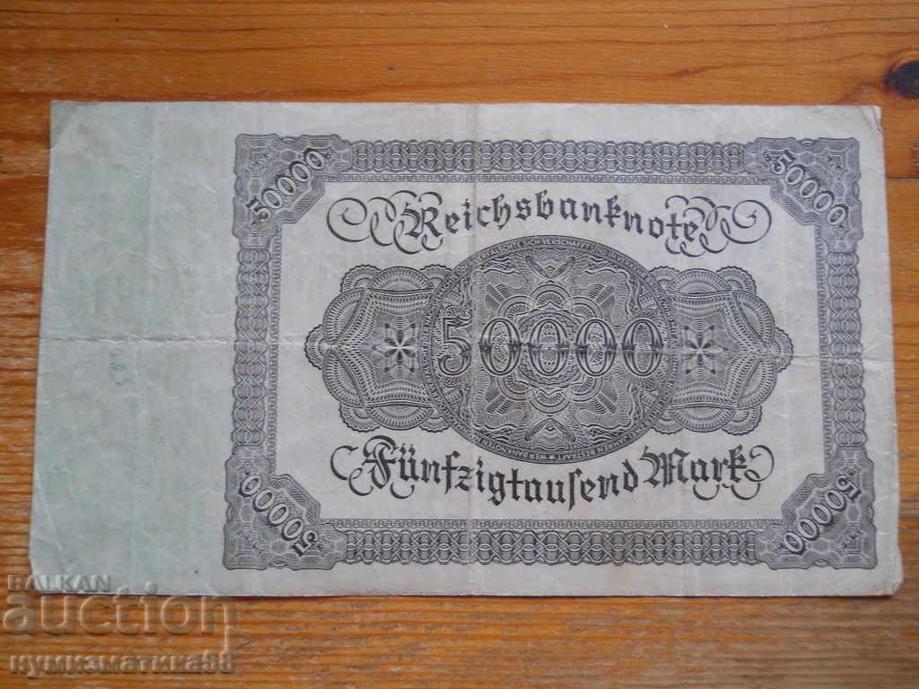 50000 de mărci 1922 - Germania (VF) cu preț 8.00 BGN | € 4.09