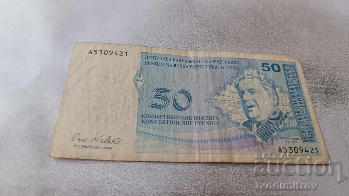 Bosnia and Herzegovina 50 convertible pfenning Bosnia and Herzegovina 50 convertible pfenning