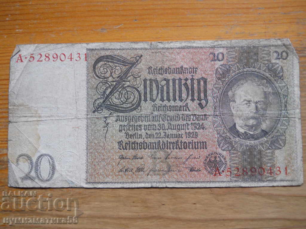 20 timbre 1929 - Germania ( G ) 20 timbre 1929 - Germania ( G )