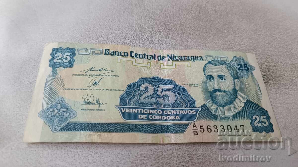 Νικαράγουα 25 σεντάβος 1991