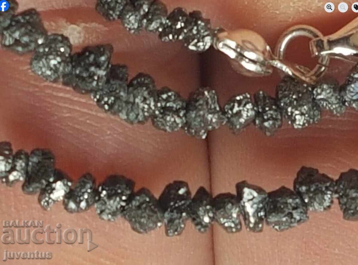 Auction NECKLACE OF NATURAL BLACK DIAMONDS (AFRICA) 27 ct Auction NECKLACE OF NATURAL BLACK DIAMONDS (AFRICA) 27 ct
