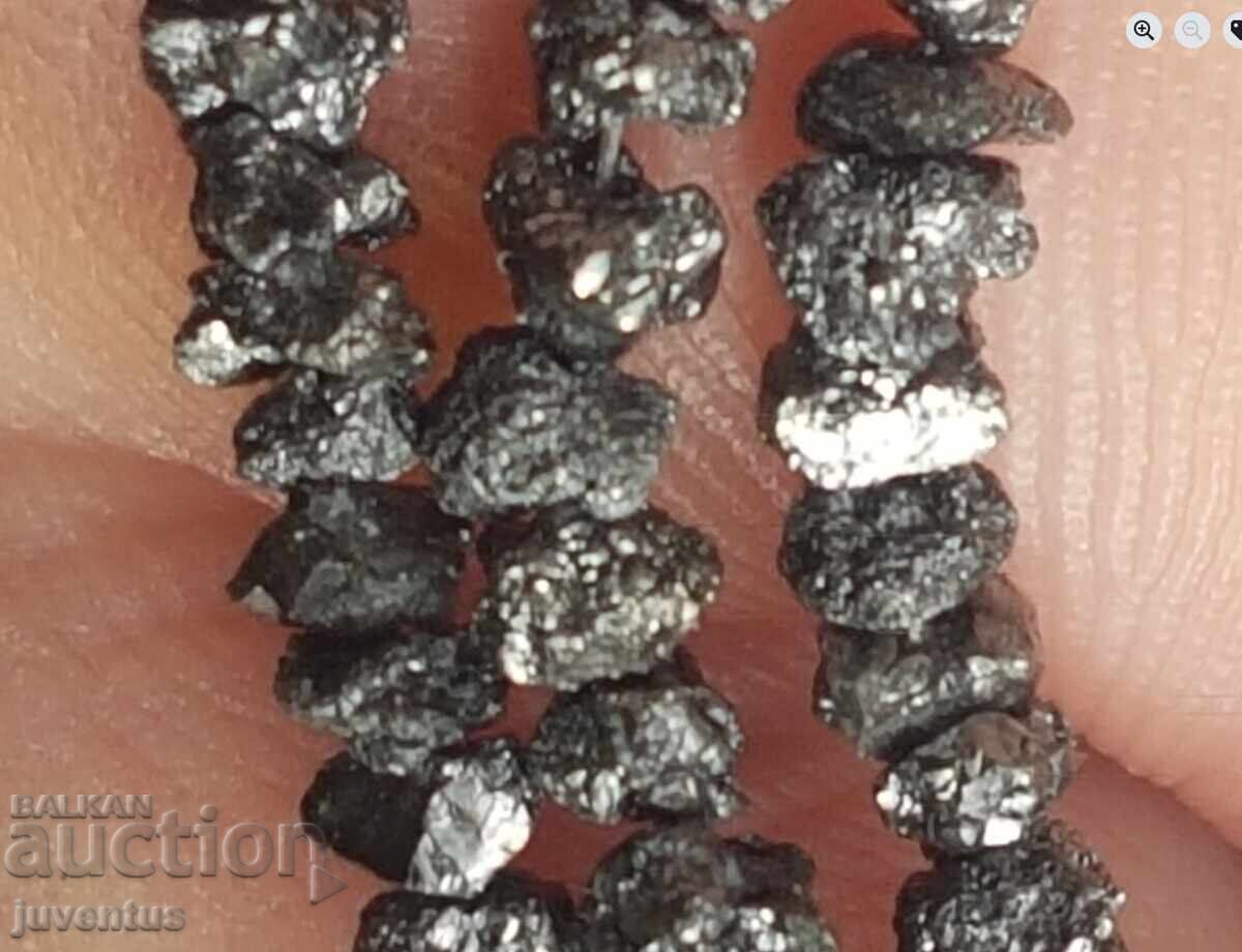 NECKLACE OF NATURAL BLACK DIAMONDS (AFRICA) 27 ct - 5 NECKLACE OF NATURAL BLACK DIAMONDS (AFRICA) 27 ct - 5