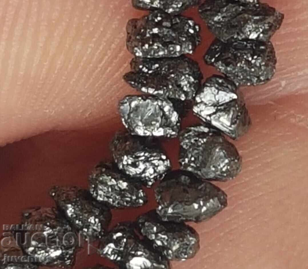 NECKLACE OF NATURAL BLACK DIAMONDS (AFRICA) 27 ct NECKLACE OF NATURAL BLACK DIAMONDS (AFRICA) 27 ct