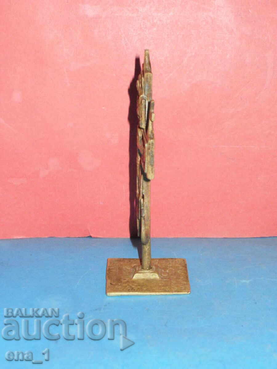Revival bronze cross, ritual seal, prosphora for bread with price 150.00 BGN | € 76.69