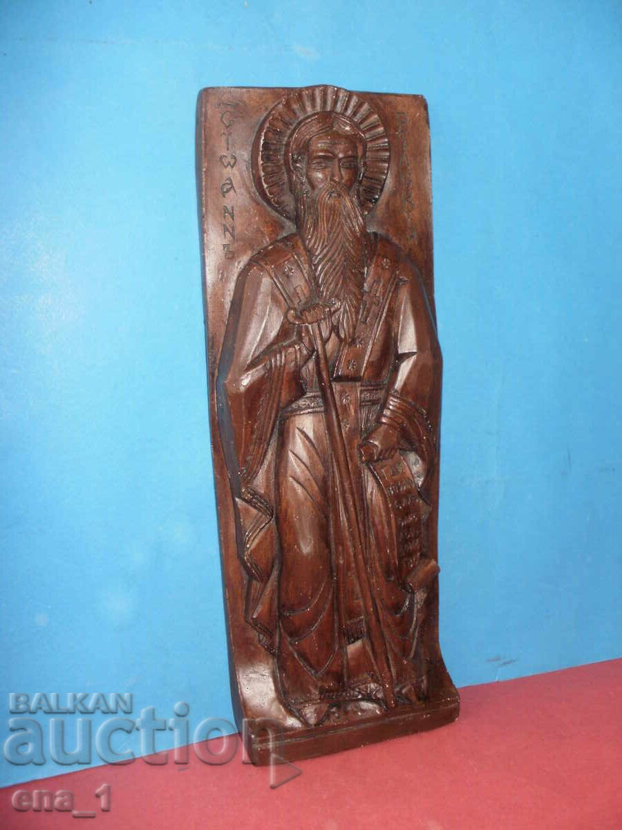 Γύψινο αντίγραφο μεσαιωνικής εικόνας του Αγίου Ιωάννη της Ρίλα με τιμή 30.00 BGN | € 15.34