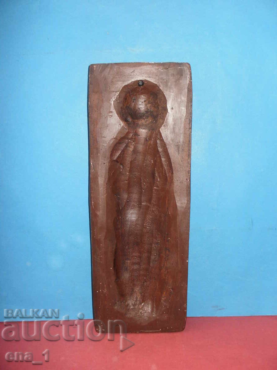 Παράδοση Γύψινο αντίγραφο μεσαιωνικής εικόνας του Αγίου Ιωάννη της Ρίλα