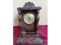 Vintage rare barometer wood carving 26 cm