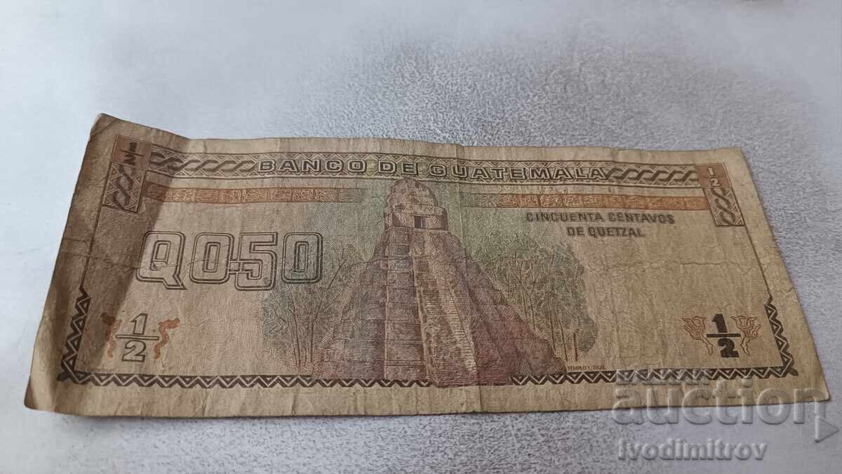 Guatemala 1/2 quetzal 1992 cu preț 5.65 BGN | € 2.89