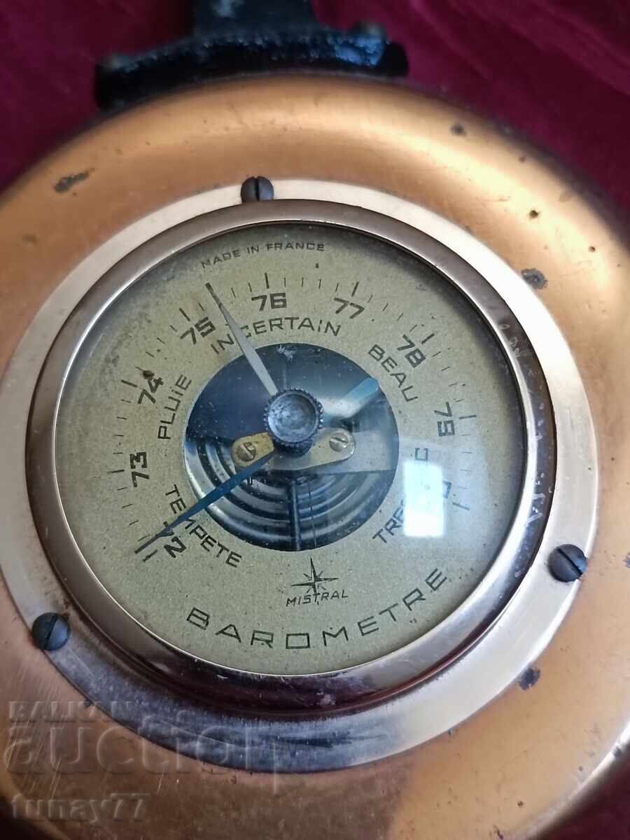 Vintage barometer copper tray antique - 6 Vintage barometer copper tray antique - 6