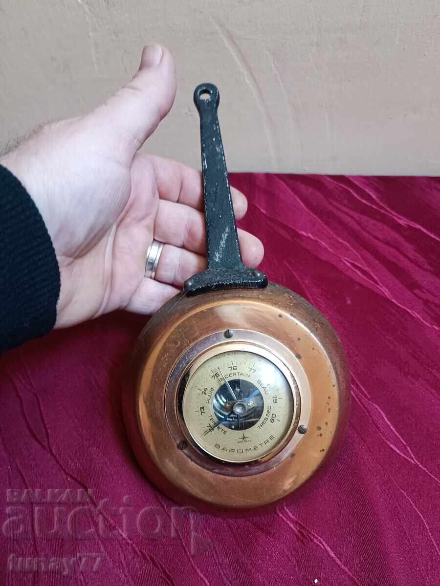 Vintage barometer copper tray antique Vintage barometer copper tray antique