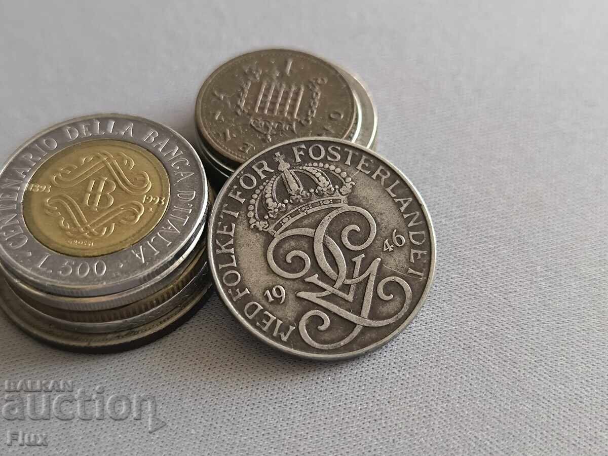 Mонета - Швеция - 5 йоре | 1946г.