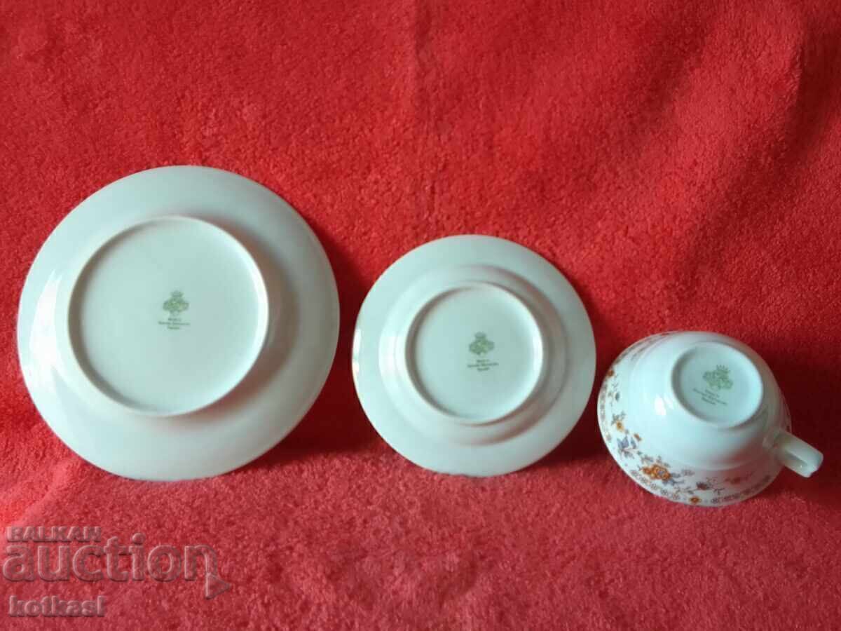 Auction  Star Trio Set JLMENAU - Cup, 2 Plates Germany GDR