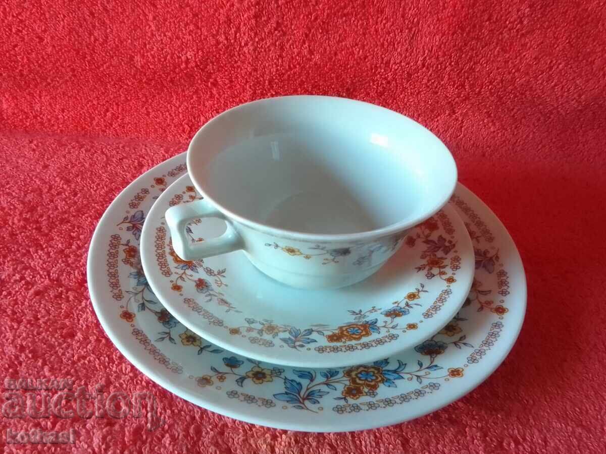 Star Trio Set JLMENAU - Cup, 2 Plates Germany GDR - 5