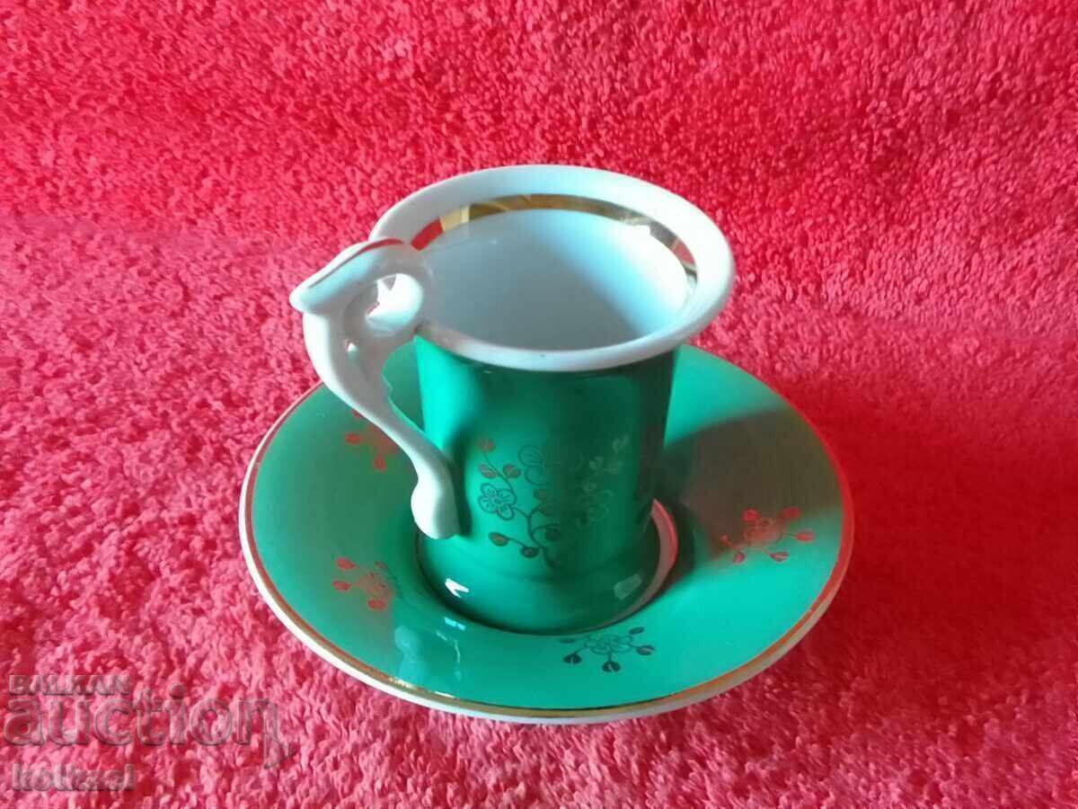 Star Double Porcelain Set Moka - Cup, Saucer Germany GDR - 5