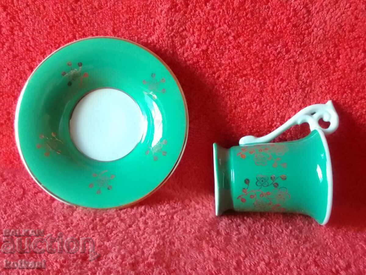 Star Double Porcelain Set Moka - Cup, Saucer Germany GDR - 7