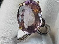 ΑΡΓΥΡΟ ΔΑΧΤΥΛΙΔΙ ΜΕ ΑΜΕΤΡΙΝ (ΒΡΑΖΙΛΙΑ) 23 καράτια