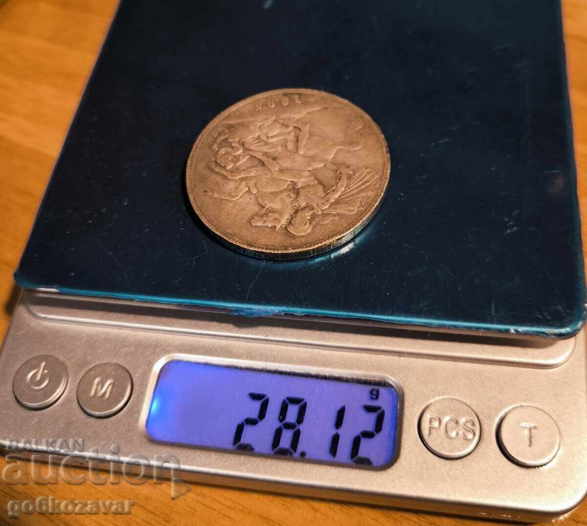 Delivery of United Kingdom Crown! 1895 Silver! Rare!