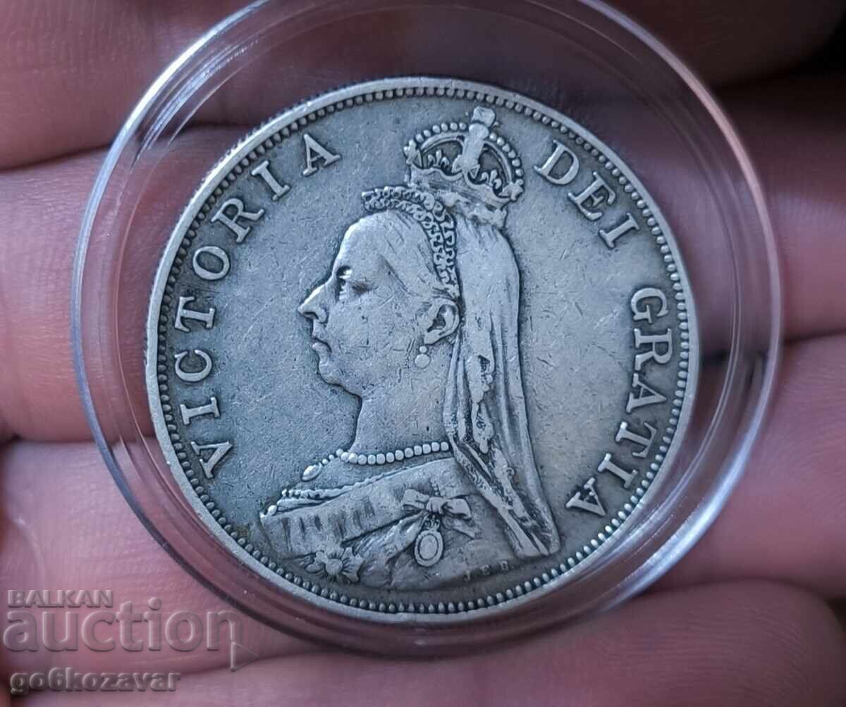 Ηνωμένο Βασίλειο 4 σελίνια (διπλό φλορίνι) 1889 Ασήμι ! Ηνωμένο Βασίλειο 4 σελίνια (διπλό φλορίνι) 1889 Ασήμι !